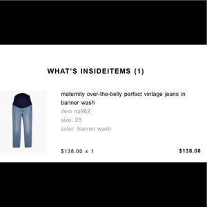 maternity over-the-belly perfect vintage jeans in banner wash